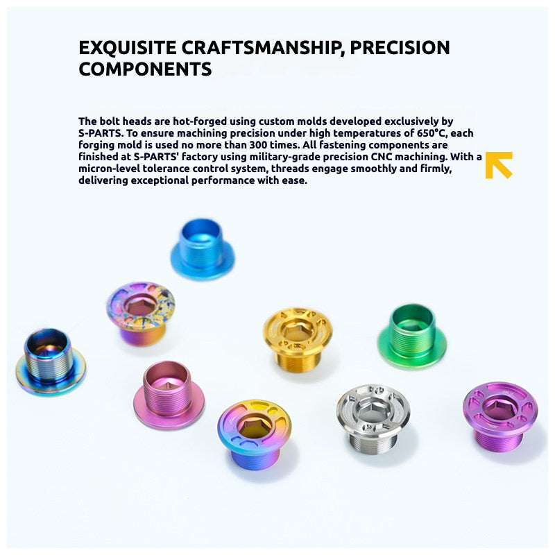 S-PARTS Titanium Crank Bolt Kit for BIGROCK RS Lightweight Upgrade