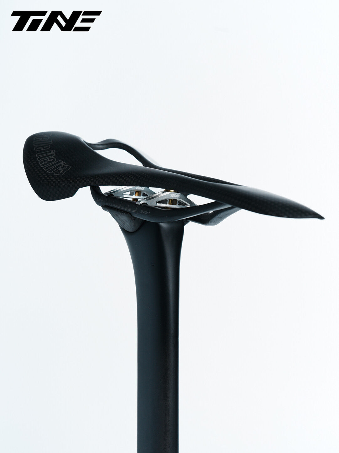 TiNE Ultra-Light 6.8g Seat Clamp & Leveling Assembly | Compatible with Specialized SL9/SL8 Aethos, Colnago & DARIMO Seatposts | CNC Titanium Precision