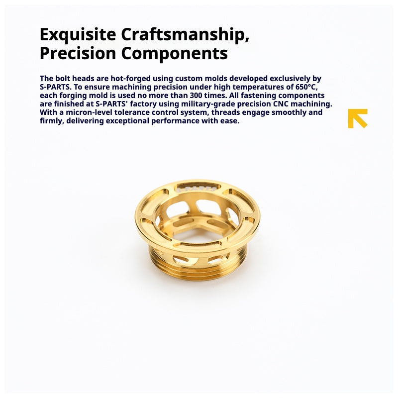 S-PARTS 티타늄 SL 크랭크 암 커버 – 시마노 XT / 울테그라 / 듀라에이스용 2.7g 초경량 캡