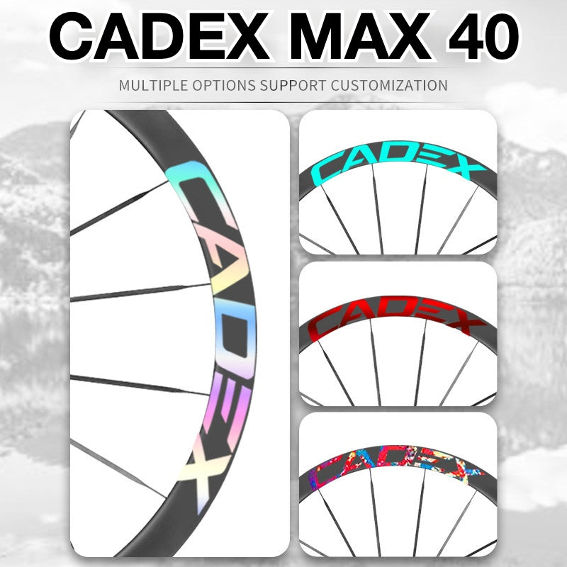 Cadex MAX 40 Wheel Decal Sticker Kit – Logo Cover & Color Customization