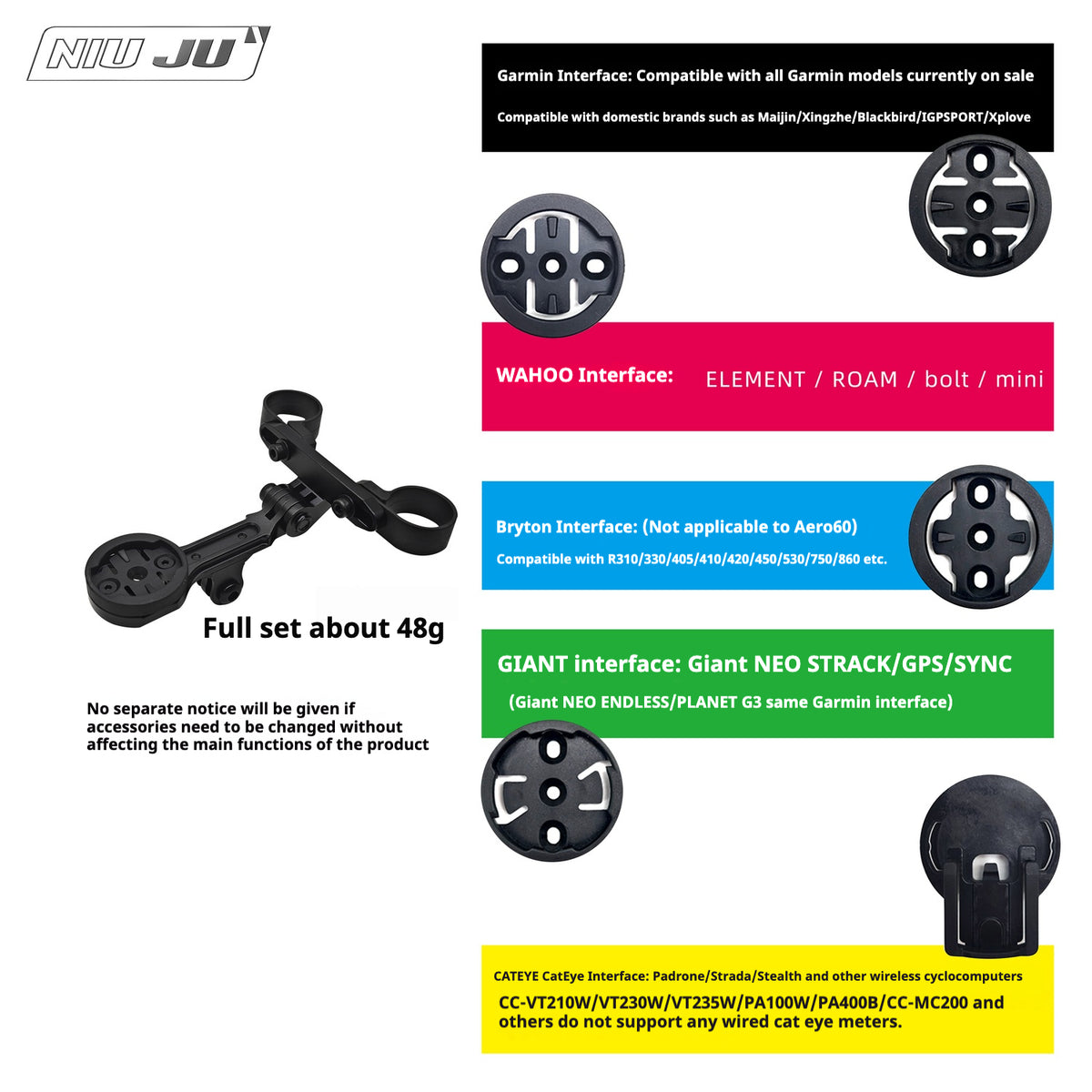 VISION TFE TT Triathlon Aero Bar Computer Mount with GoPro Adapter|Compatible with Garmin / Wahoo / Giant / Bryton / iGPS