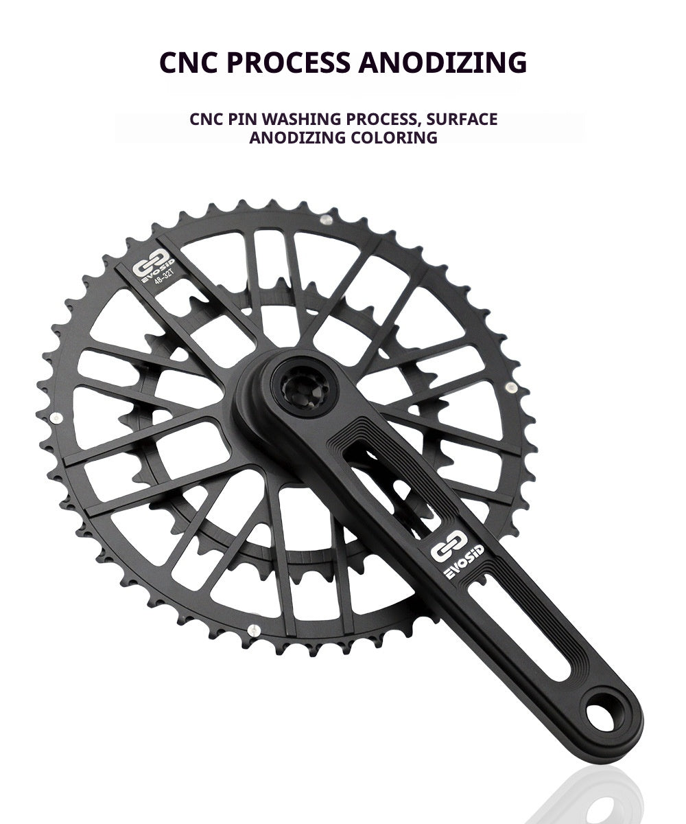 EVOSID CNC 로드 바이크 체인링 세트 | 46-30T / 48-32T | 7075-T6 알루미늄 | 3-볼트 직결 마운트 | GXP 크랭크 호환