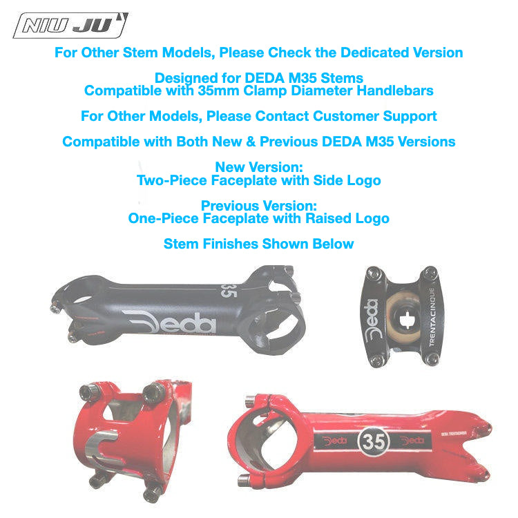 NIUJU DEDA M35 Computer Mount | Lightweight CNC Garmin Wahoo Stem Mount