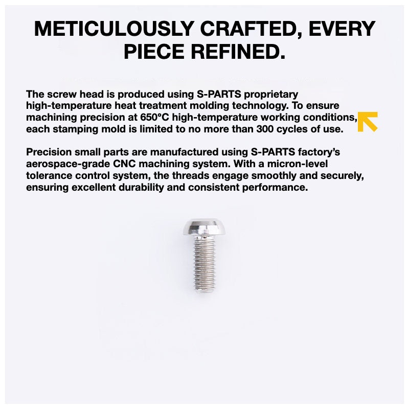 S-PARTS A2 Titanium UMBRELLA HEAD M5 x 8–34mm – TC4 Titanium Bike Hardware