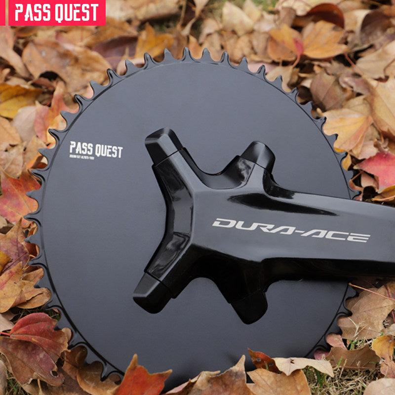PASS QUEST Full-Profile 110BCD Narrow-Wide Chainring for Shimano R7100 / R8100 / R9200 | 42T–60T