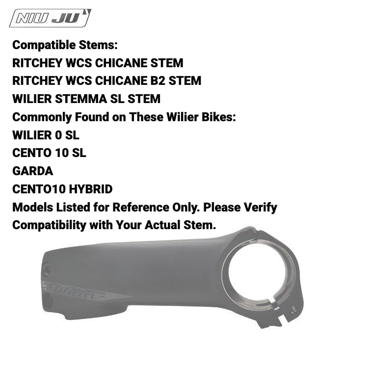 NIUJU Computer Mount for Ritchey CHICANE / Wilier STEMMA SL Stem | Garmin Wahoo