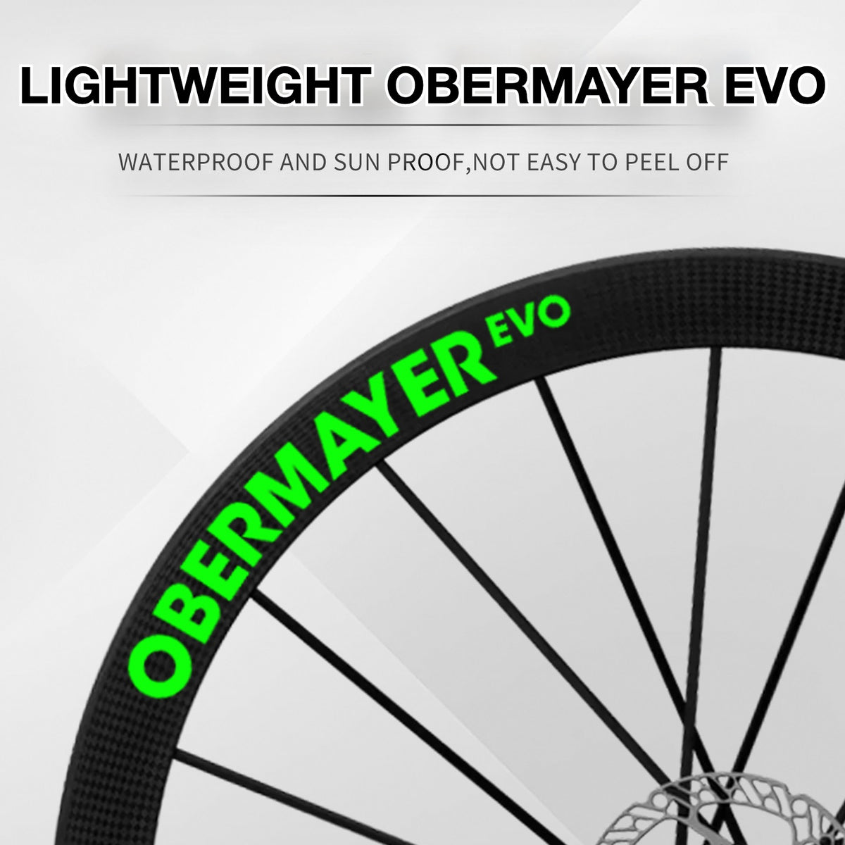 Lightweight Obermayer EVO Wheel Decal Sticker Kit – Logo Cover & Color Change