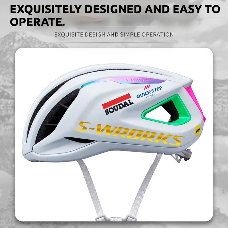 S-Works Prevail 3 헬멧 데칼 스티커 키트 - 스페셜라이즈드 퀵스텝 팀 로고 색상 변경