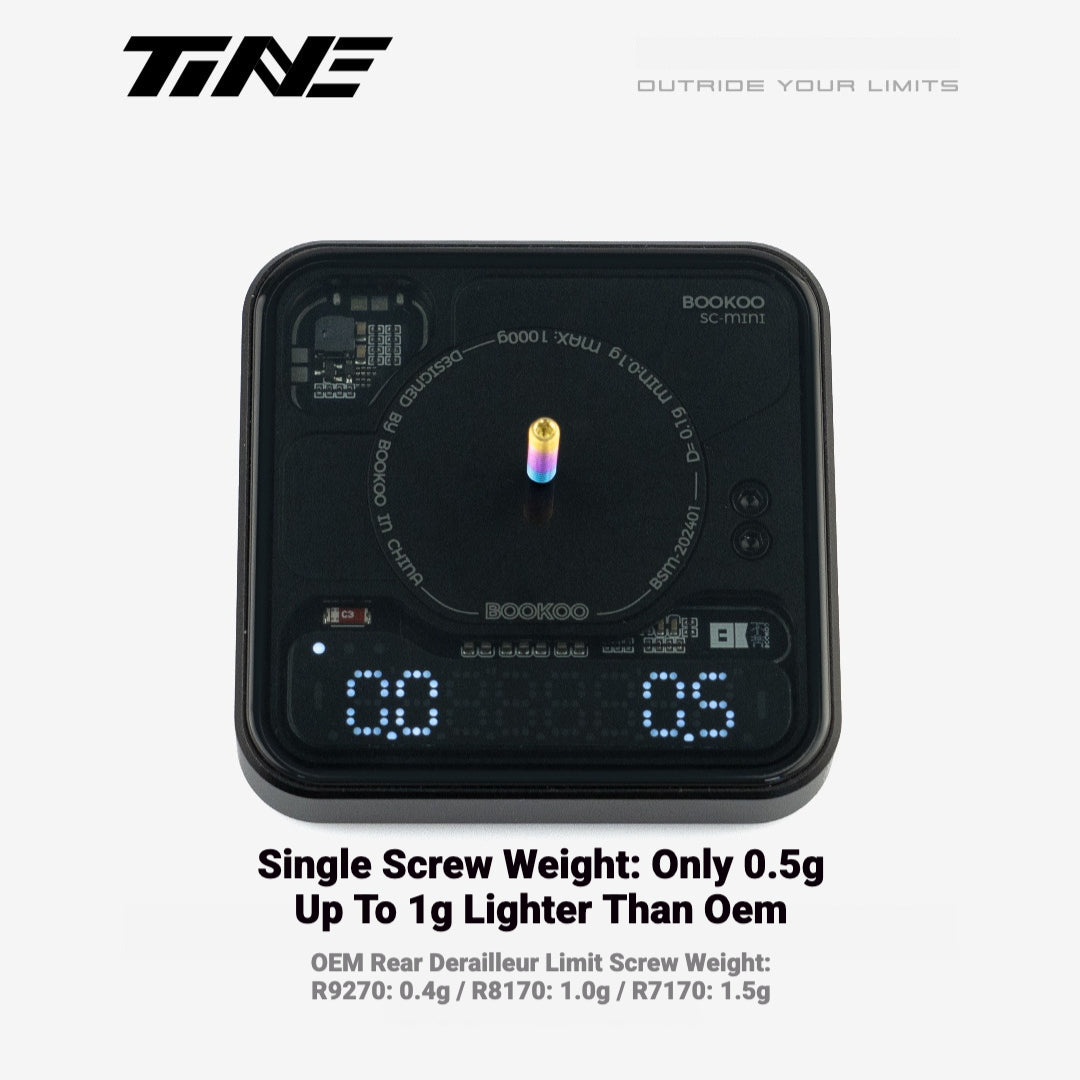 TiNE 티타늄 Shimano 뒷변속기 리미트 & B-텐션 스크류 | 초경량 TC4 Ti 업그레이드