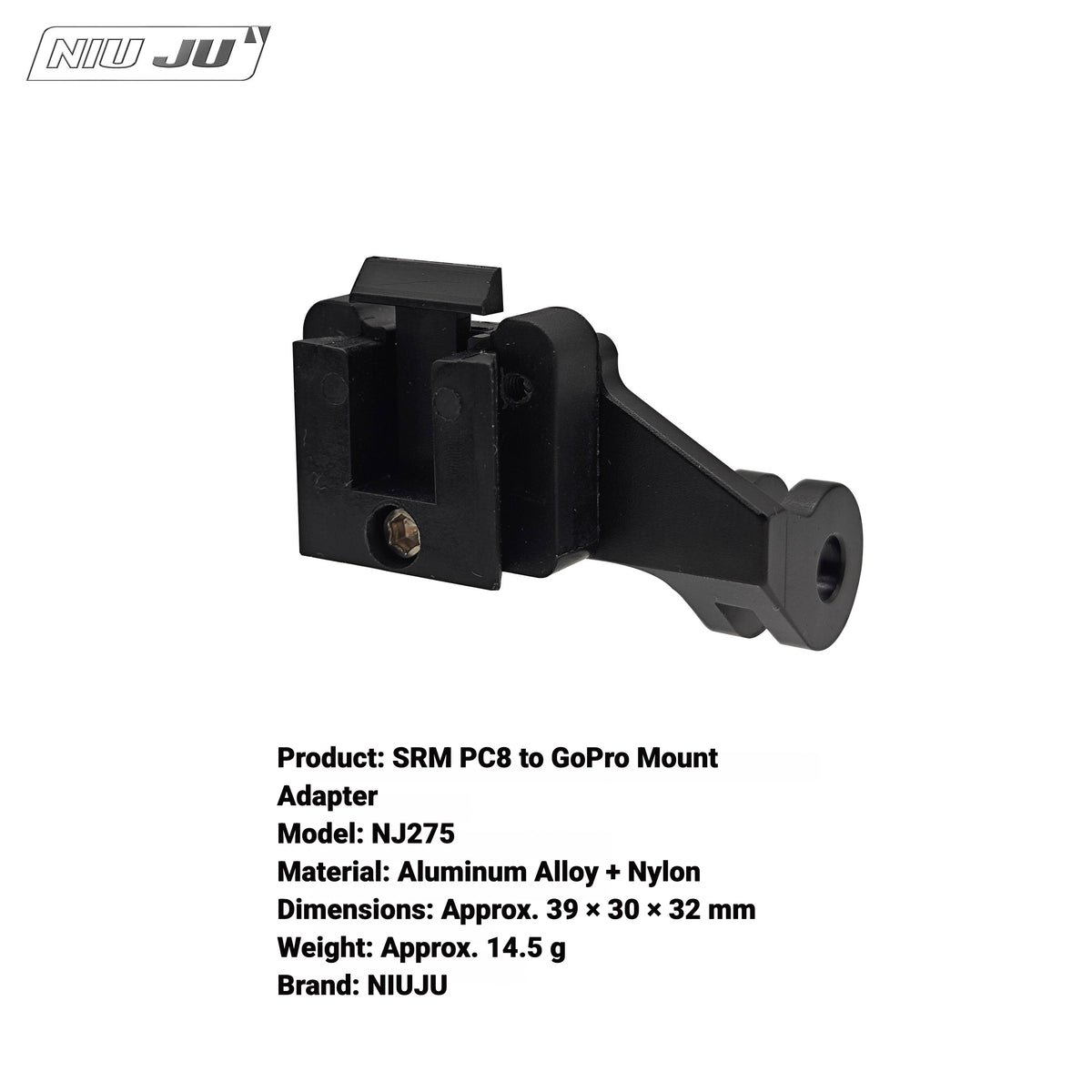 NIUJU SRM PC8 / PC7 to GoPro Mount Adapter for Colnago Trek BMC