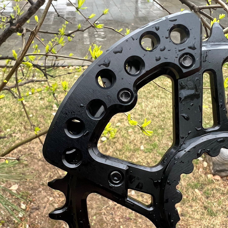 PASS QUEST SRAM DUB / GXP 3-Bolt Narrow-Wide Chainring with Bash Guard | 3mm Offset 30T–34T