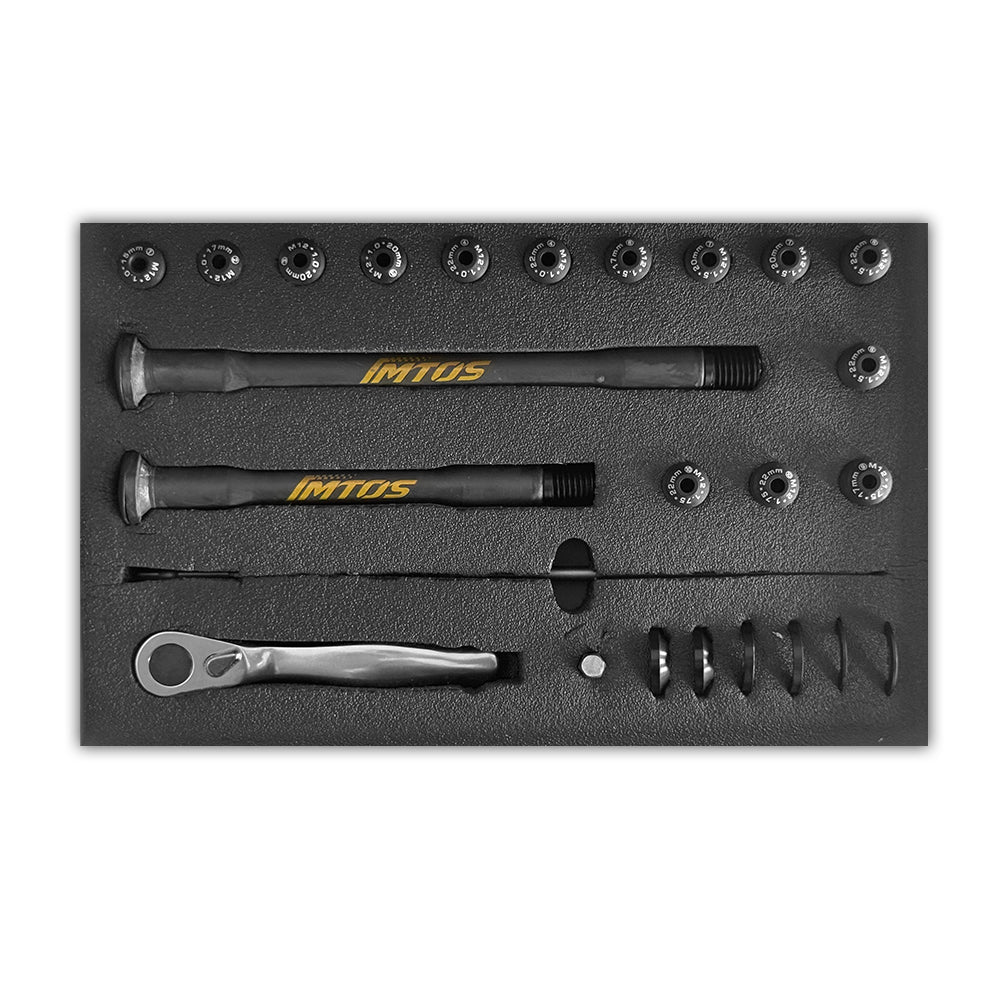 IMTOS 25–28g Ultra-Light Carbon Thru Axle for Road Bikes | P1.0 / P1.5 / P1.75 Universal
