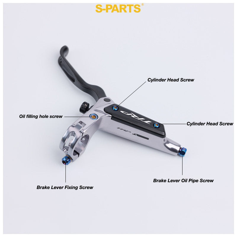 S-PARTS Titanium Disc Brake Bolt Kit for TRP DHR EVO | Ultra-Light MTB Brake Hardware