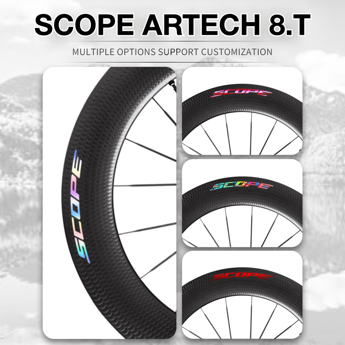 Scope Artech 8.T Wheel Decal Sticker Kit – Logo Cover & Color Change