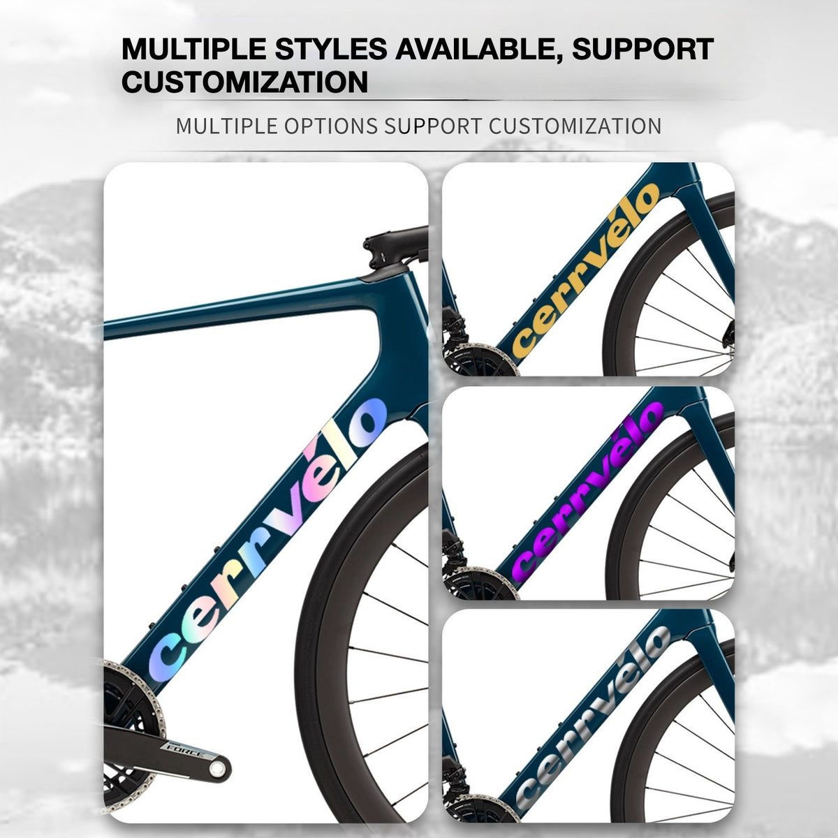 Autocollants logo OEM personnalisés pour cadre de vélo de route Cervélo Caledonia 2026 | Stickers de protection imperméables (Veuillez indiquer la taille de votre cadre dans les notes de commande lors de votre achat.)