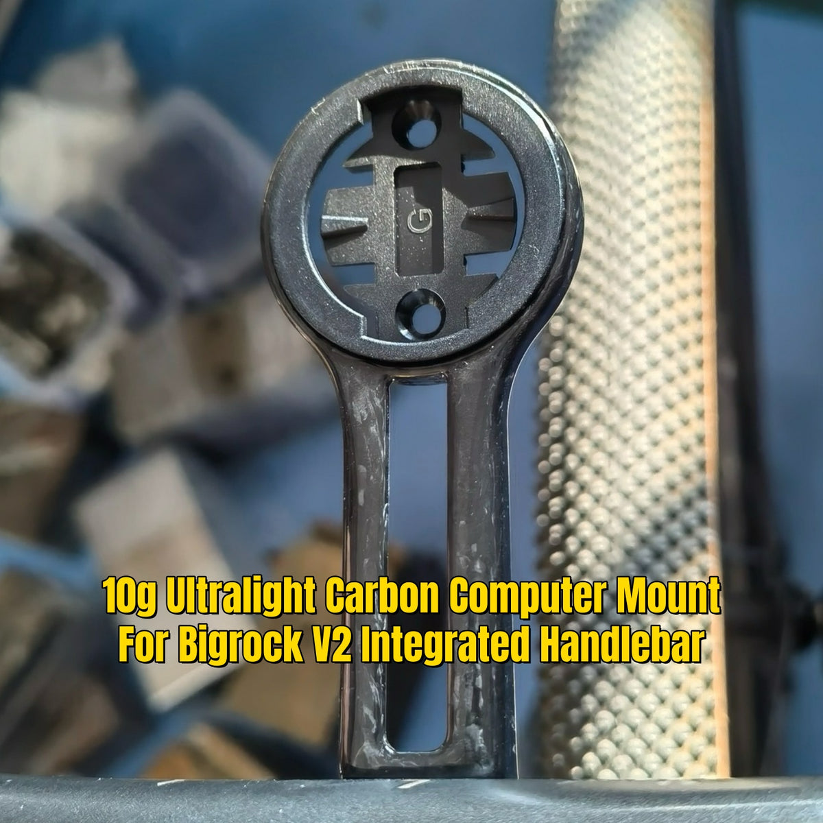 Ultralight Carbon Computer Mount for Bigrock V2 Integrated Handlebar|10g|Garmin/Wahoo/Bryton Compatible