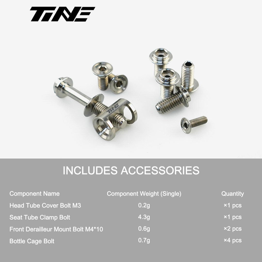 TiNE Ultra-Light Titanium Bolt Kit for Specialized S-Works SL8 SL9 Road Bike