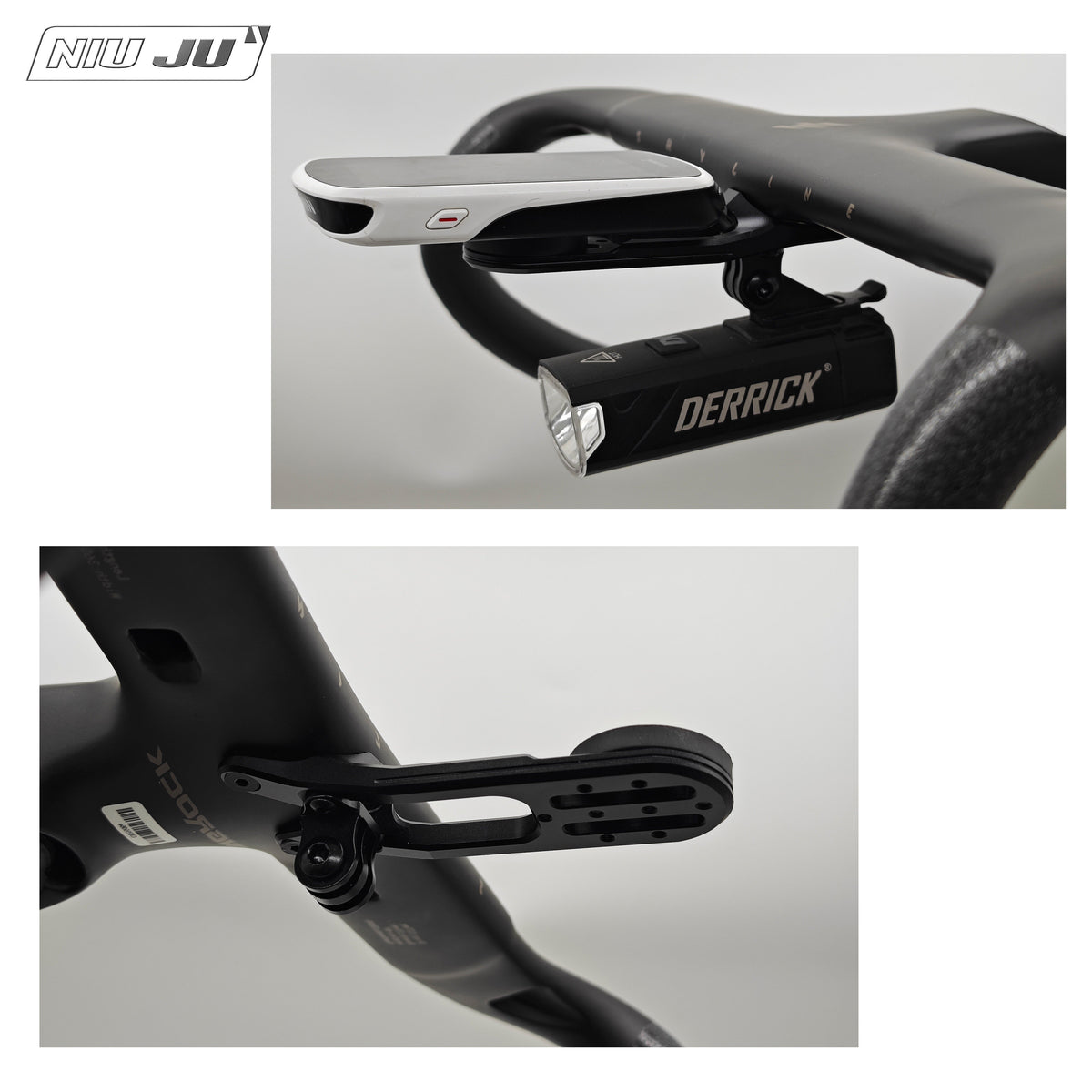BIGROCK Gen 2 Integrated Handlebar Computer Mount | Garmin Edge 1050 Compatible Aero Bike Mount
