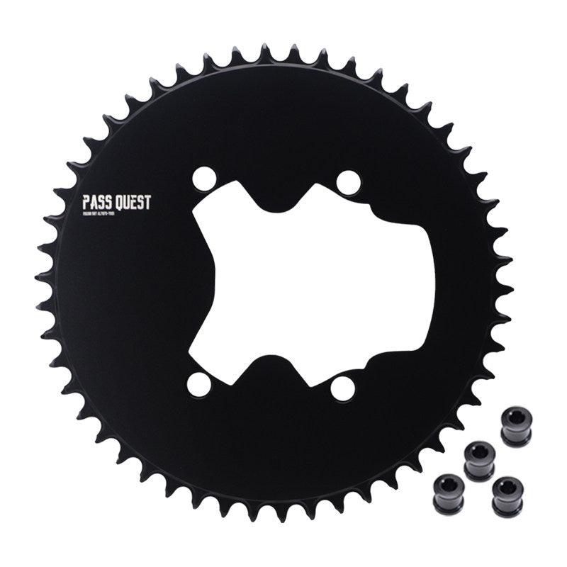 PASS QUEST Full-Profile 110BCD Narrow-Wide Chainring for Shimano R7100 / R8100 / R9200 | 42T–60T