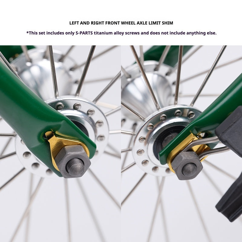 Kit d'amélioration de boulons en titane S-PARTS pour Brompton | Ensemble de visserie légère TC4 CNC pour cadre et charnière