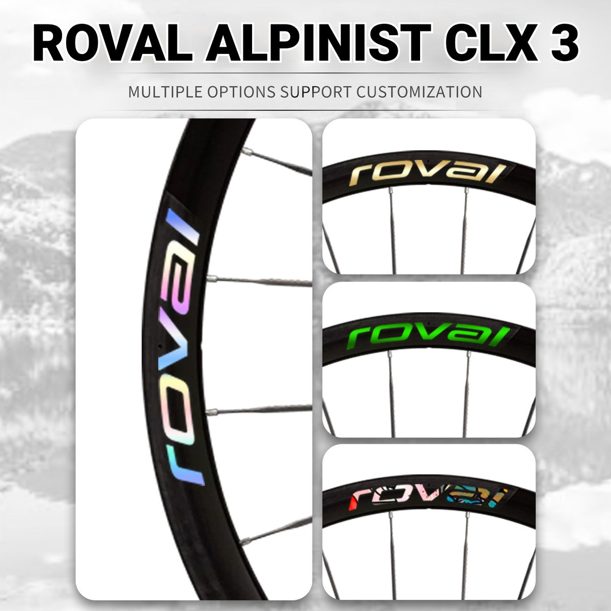 Roval Alpinist CLX 3 Wheel Decals | Waterproof Custom Rim Stickers for Specialized Carbon Wheels