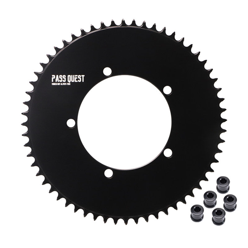PASS QUEST 130BCD Full-Profile Narrow-Wide Chainring | 5-Bolt Road & Folding Bike 1x 42T–60T
