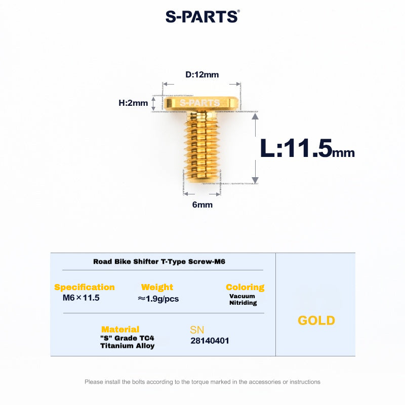 S-PARTS Титановый болт и гайка для зажима для дорожных переключателей – совместимы с Shimano / SRAM