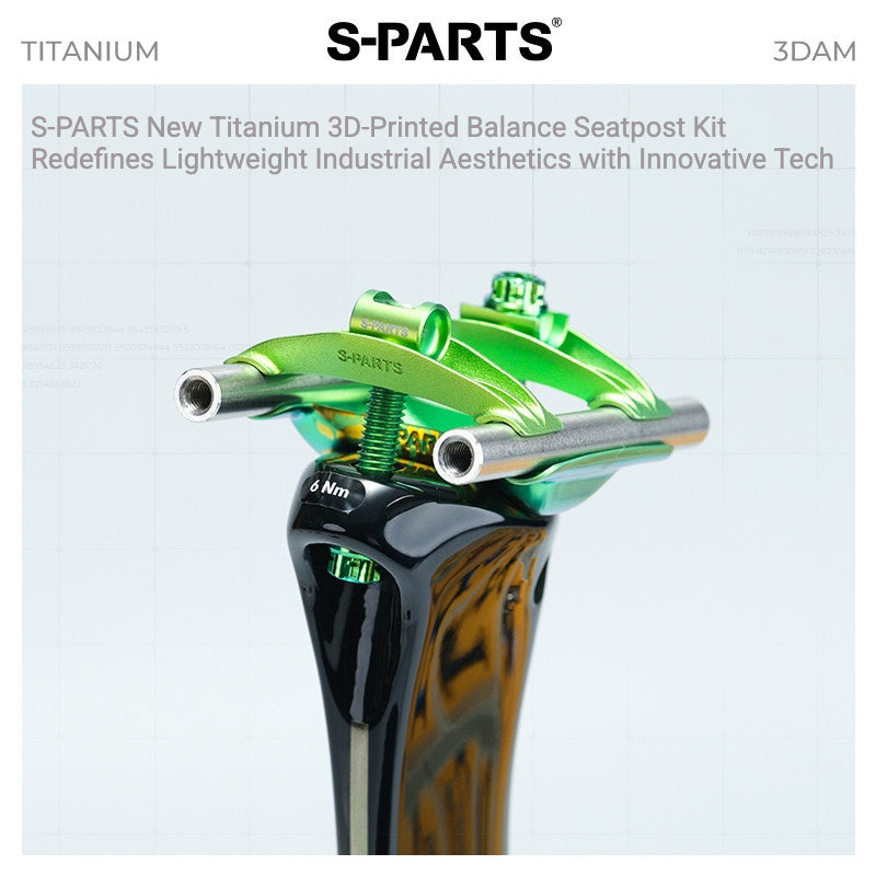 S-PARTS Titanium Saddle Clamp Yoke Kit for Cannondale SystemSix Gen 5 | 3D Printed Lightweight Seatpost Upgrade