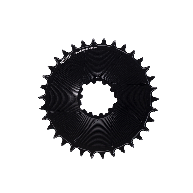 PASS QUEST 3-Bolt Direct Mount MTB Chainring for SRAM | 3mm Offset Narrow Wide 28T–38T