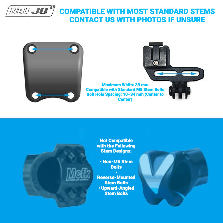 NIUJU SRM PC8 / PC7 Computer Mount | Carbon Fiber & Aluminum Alloy with GoPro Option