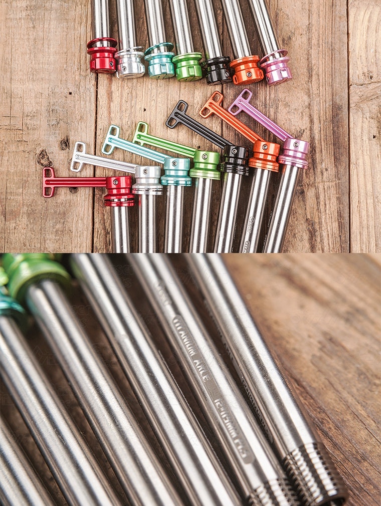 CHASER 12mm Titanium Thru Axle Set for Trek Madone Gen6 / Gen7 / Gen8 | Ultralight Hidden Lever Quick Release