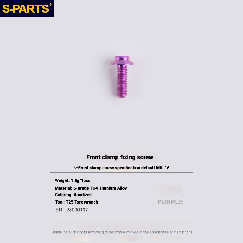 Juego de tornillos de aleación de titanio para freno de disco de bicicleta de carretera S-PARTS para SRAM RED Force Rival AXS de 12 velocidades