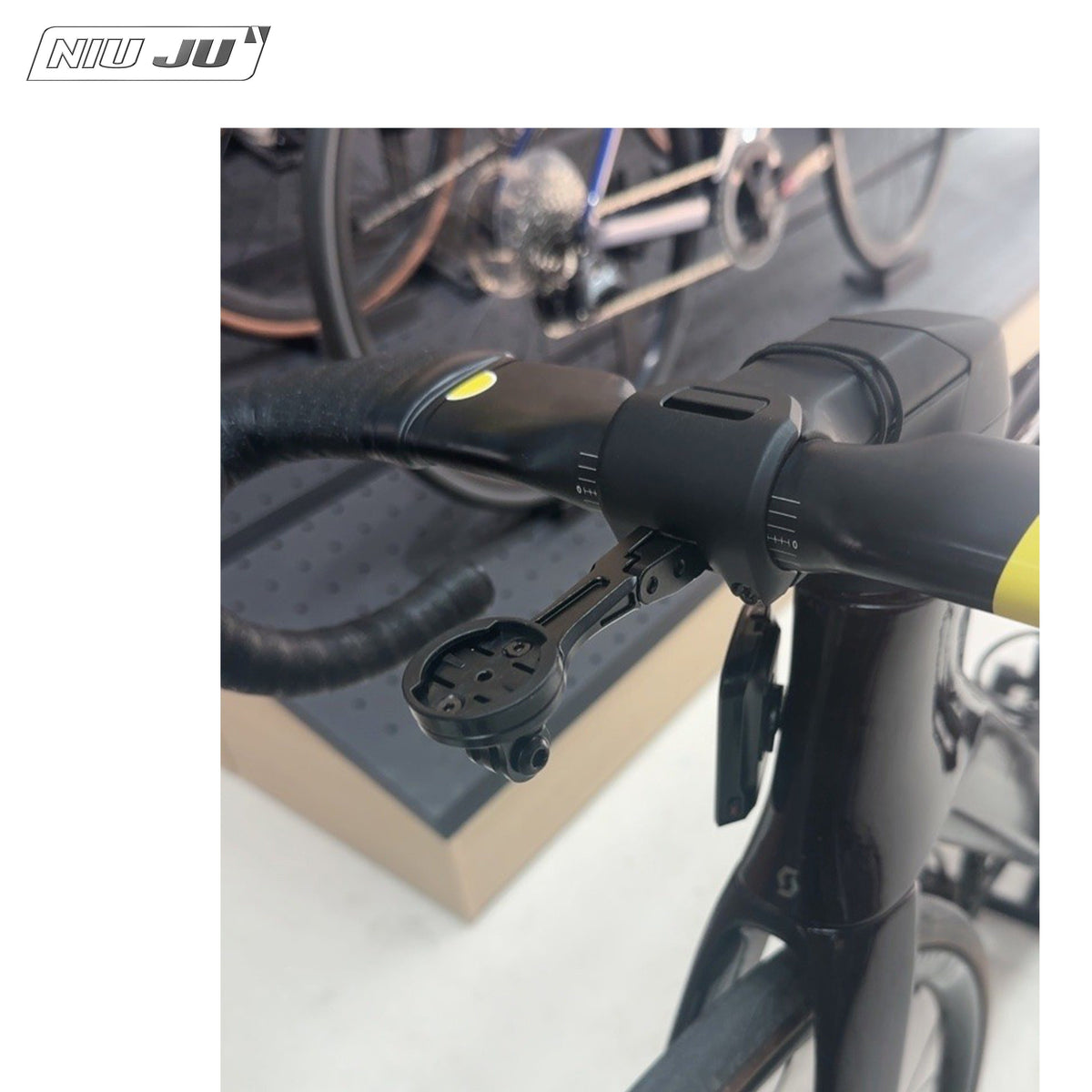 NIUJU CNC Aluminum Computer Mount for SCOTT Addict RC / Foil Aero Syncros Stems | Garmin Wahoo