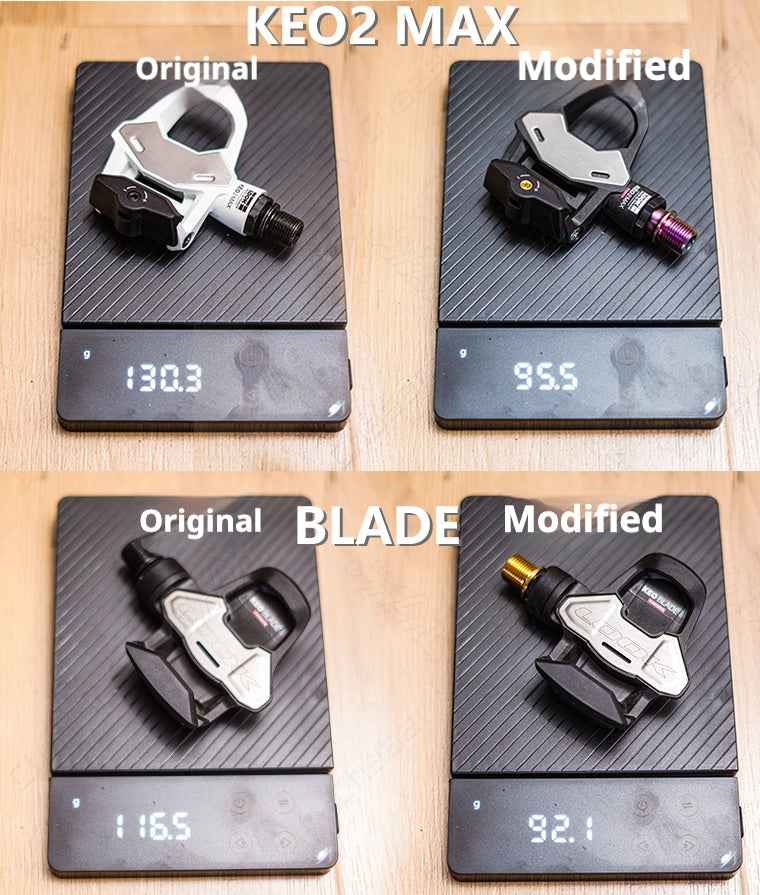 LOOK KEO2 MAX and BLADE Lightweight Upgrade Kit - Titanium Performance Pedal Solution