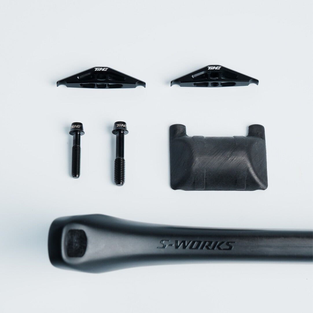 TiNE Ultra-Light 6.8g Seat Clamp & Leveling Assembly | Compatible with Specialized SL9/SL8 Aethos, Colnago & DARIMO Seatposts | CNC Titanium Precision