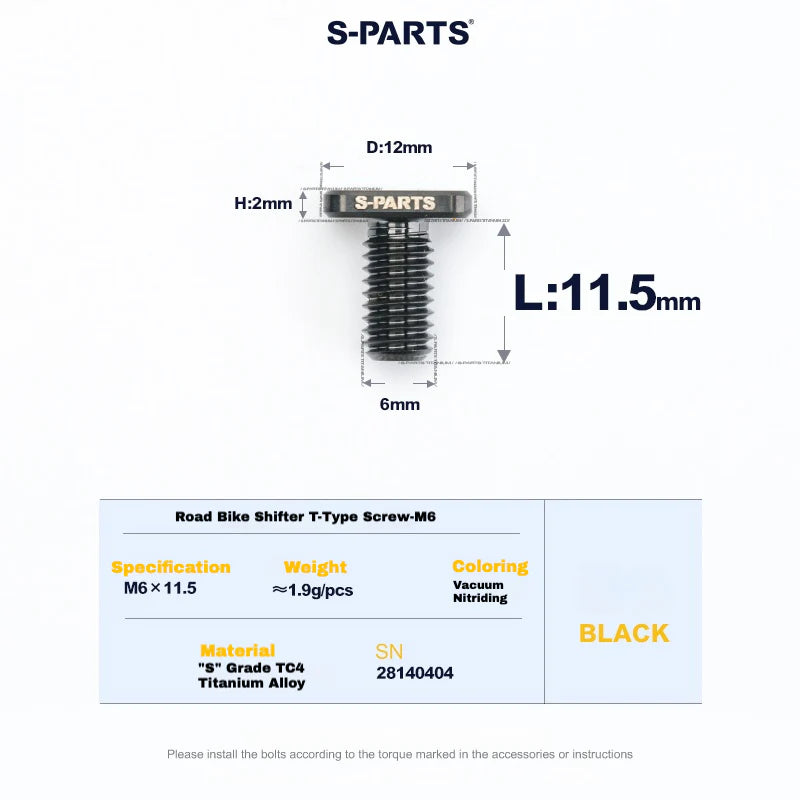S-PARTS Titanium Drivetrain Bolt Kit for MAGENE QED Electronic Groupset