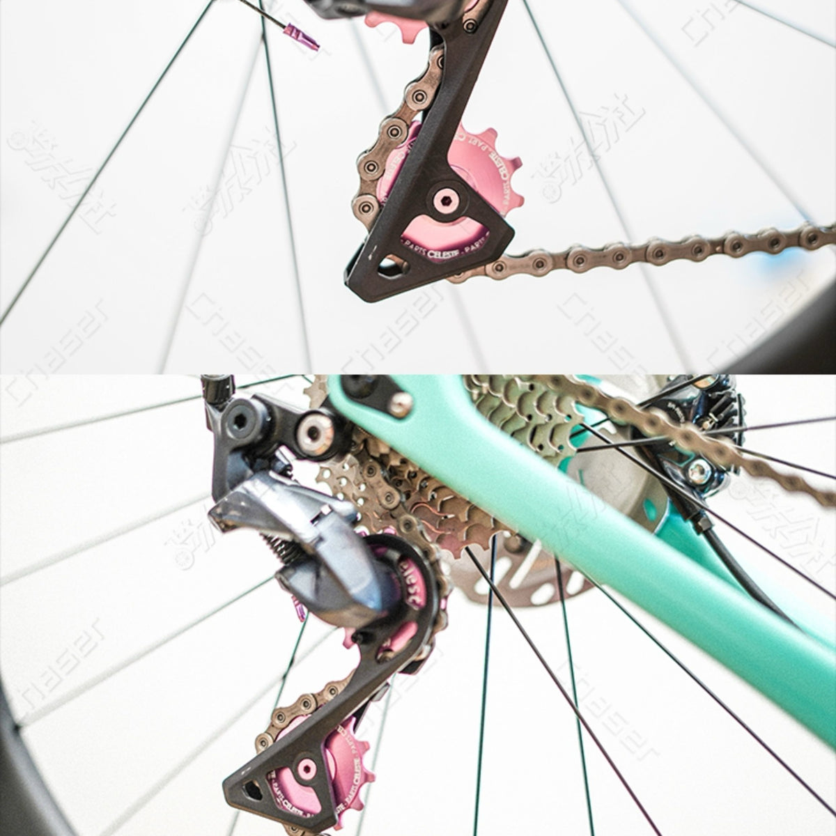 Chaser-Sports 12T Ceramic Rear Derailleur Pulley Wheel – 10.2g – Compatible with Shimano / SRAM / Campagnolo – 9/10/11/12-Speed