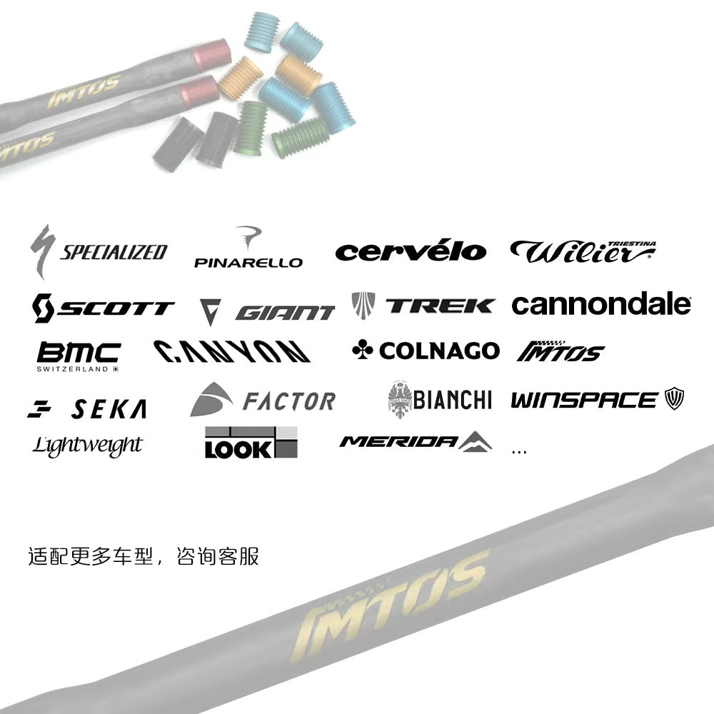 IMTOS 25–28g Ultra-Light Carbon Thru Axle for Road Bikes | P1.0 / P1.5 / P1.75 Universal