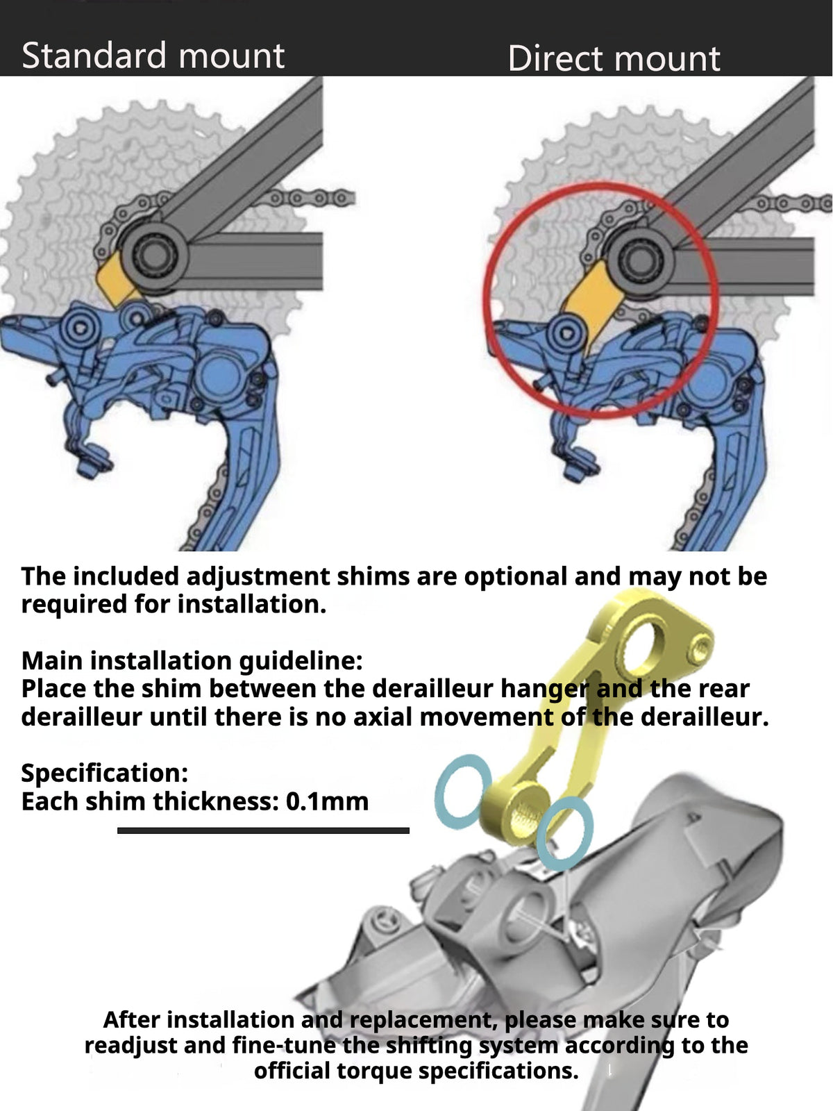 CHASER Sports Ultra-Light Direct Mount Derailleur Hanger for Wilier Filante / Zero / Verticale – Shimano R Series Compatible