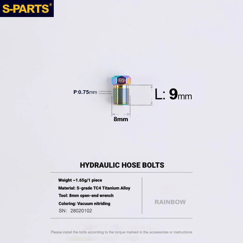 S-PARTS Titanium Disc Brake Bolt Kit for MAGENE QED Hydraulic Brake System