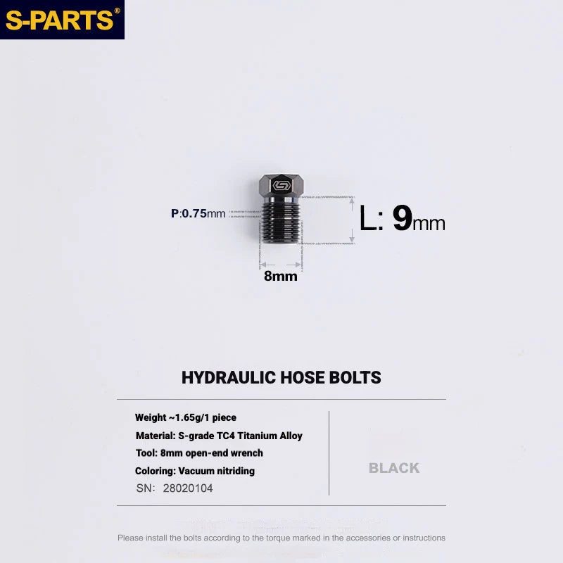 S-PARTS Titanium Disc Brake Bolt Kit for MAGENE QED Hydraulic Brake System