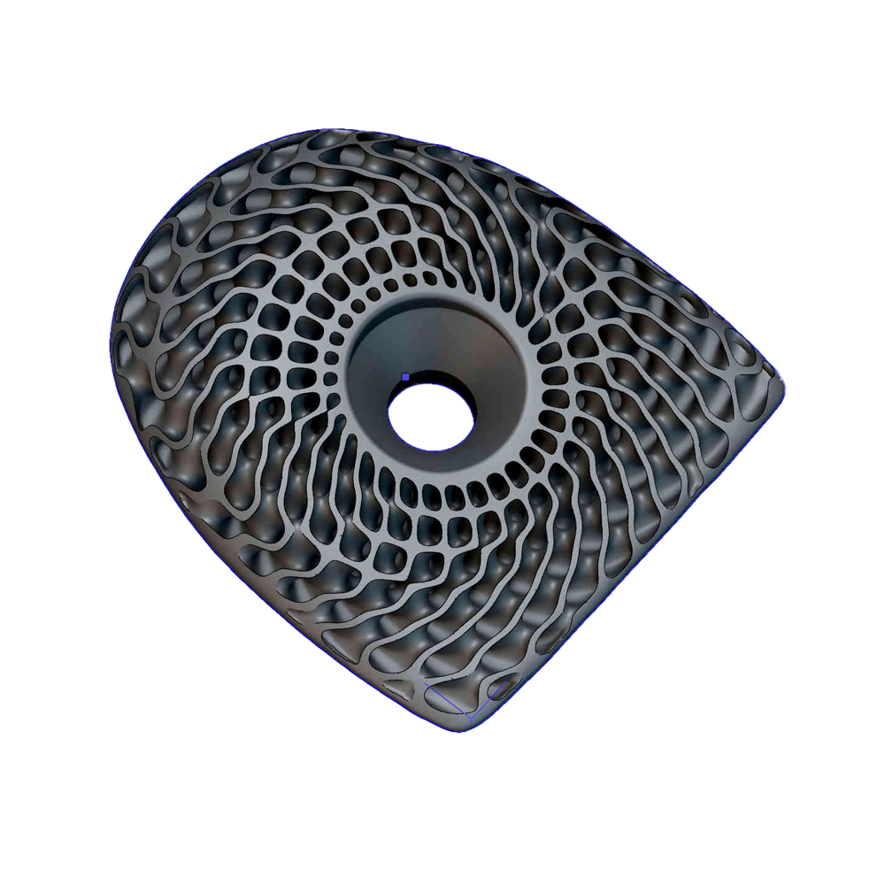 Tappo attacco manubrio in titanio stampato in 3D, adatto per manubri bici da strada integrati Factor Black Inc, 1 pz.