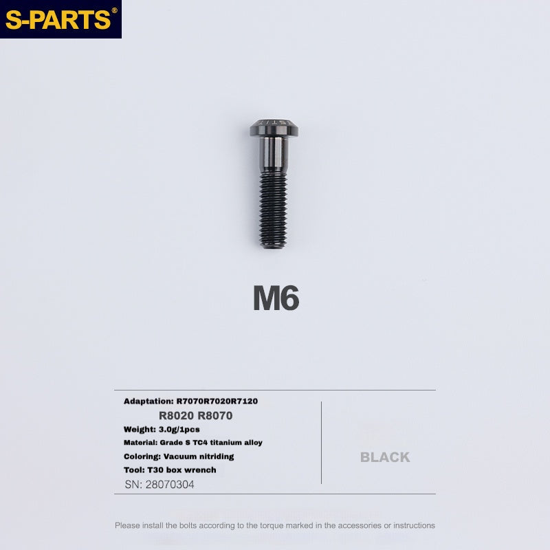S-PARTS Titanium Disc Brake Bolt Kit for TRP DHR EVO | Ultra-Light MTB Brake Hardware