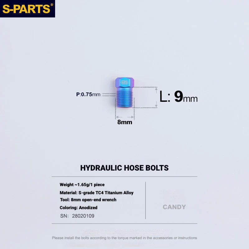 S-PARTS Titanium Disc Brake Bolt Kit for MAGENE QED Hydraulic Brake System