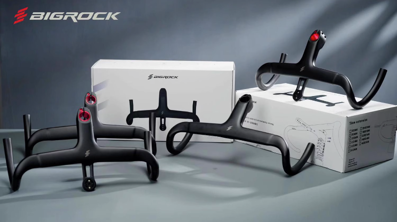 BIGROCK Carbon Road Handlebar Integrated Gravel Handlebars 360/380/400/420mm, Lightweight Racing Bike Handlebar 28.6mm