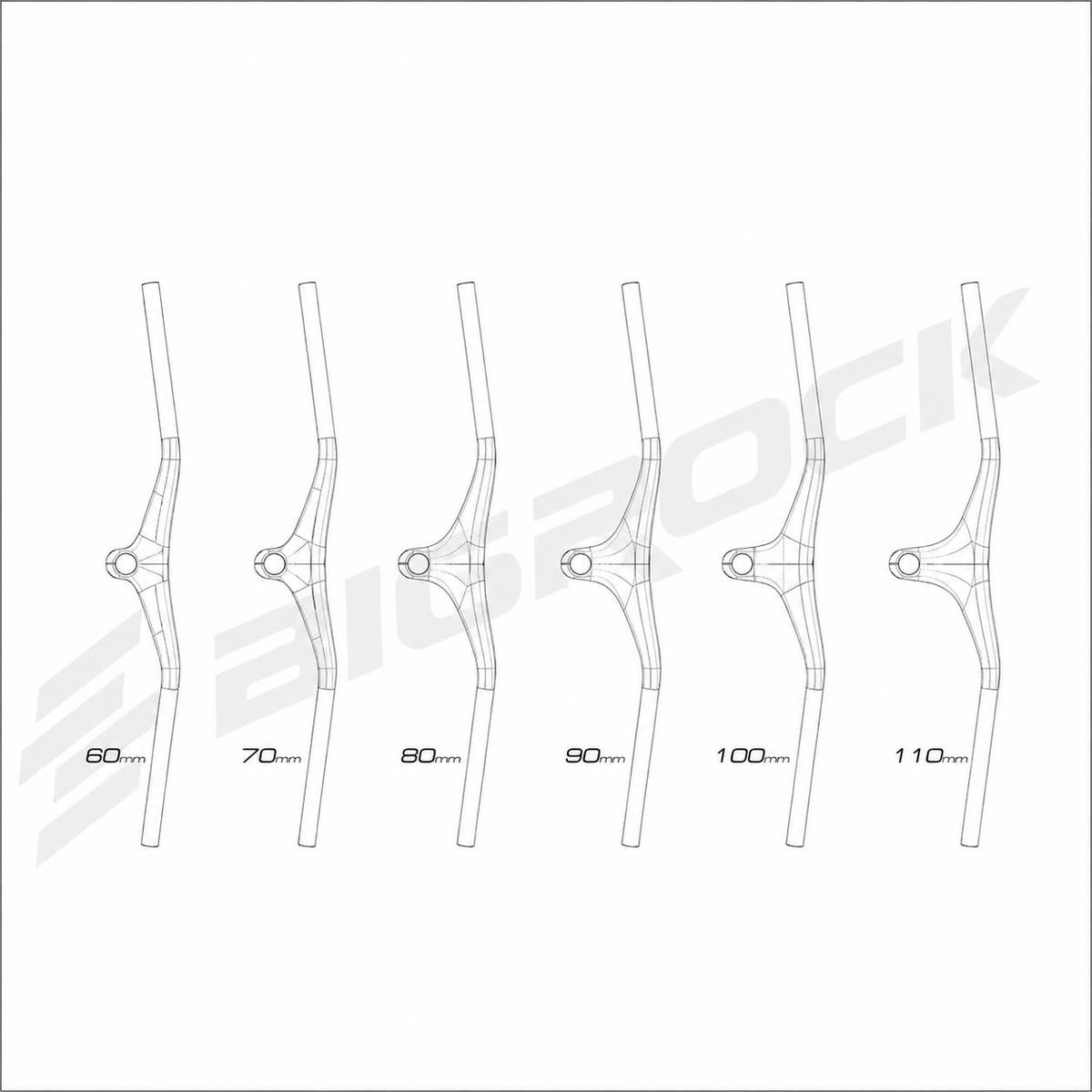 BIGROCK Mountain Bike Integrated Handlebar -22° 740mm Lightweight XC Racing Handlebar