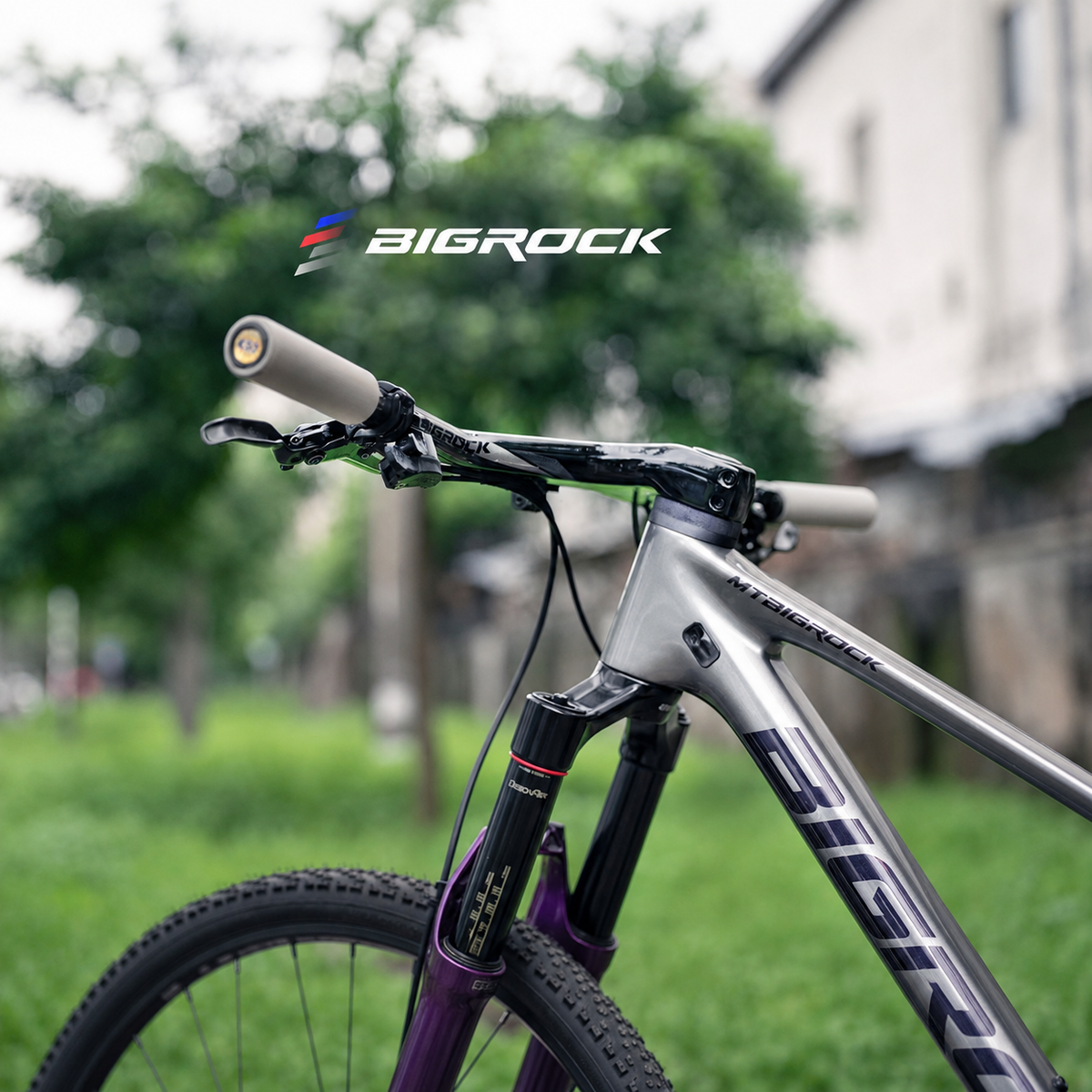 BIGROCK Full Internal Cable Routing Carbon Fiber Integrated MTB Handlebar