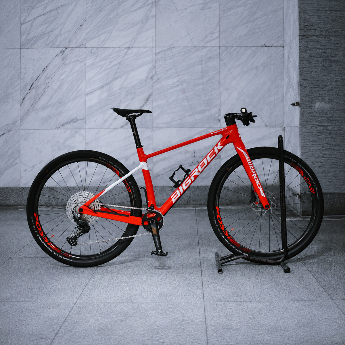 BIGROCK Full Internal Cable Routing Carbon Fiber Integrated MTB Handlebar