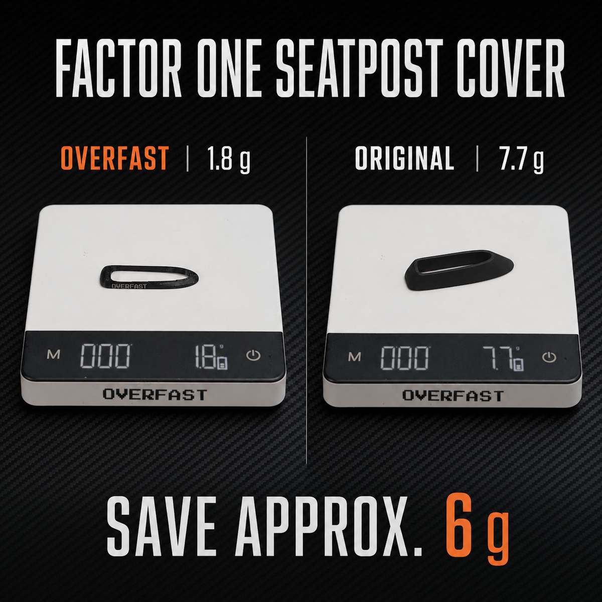 OVERFAST Ultralight Seatpost Dust Cover for Factor ONE – 1.8g, Saves 6g