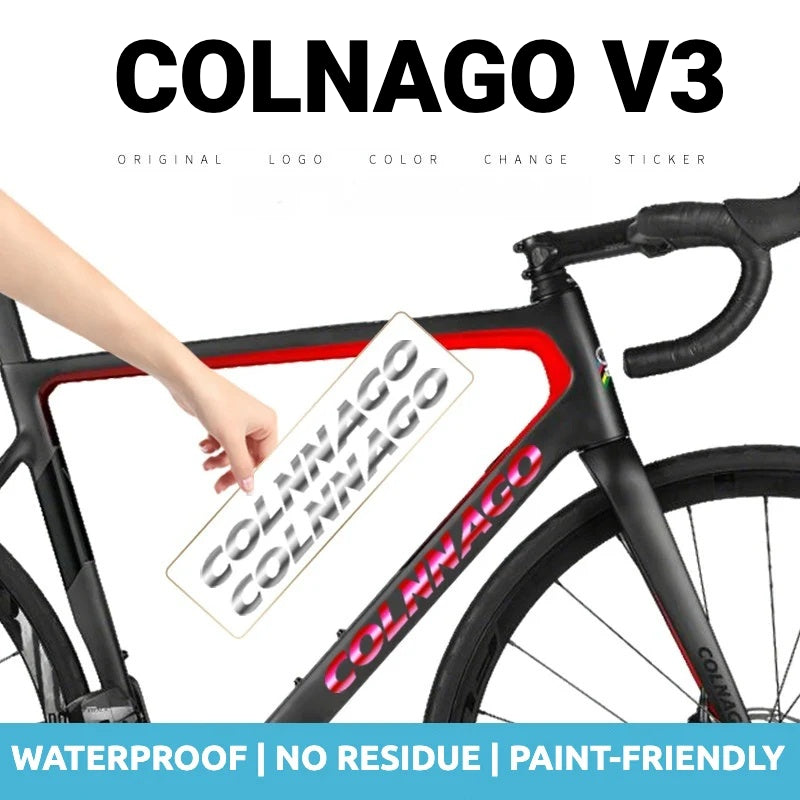Colnago V3 Frame Logo Decals | Custom Waterproof OEM Overlay Stickers